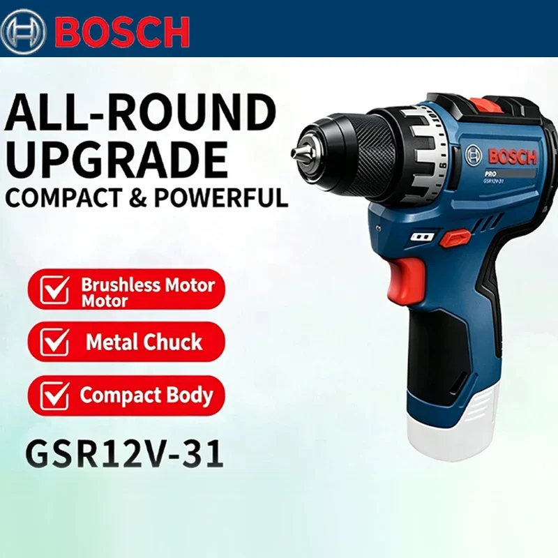 Torque Wrench - Bosch GSR 12V-31 Fırçasız Elektrikli Matkap