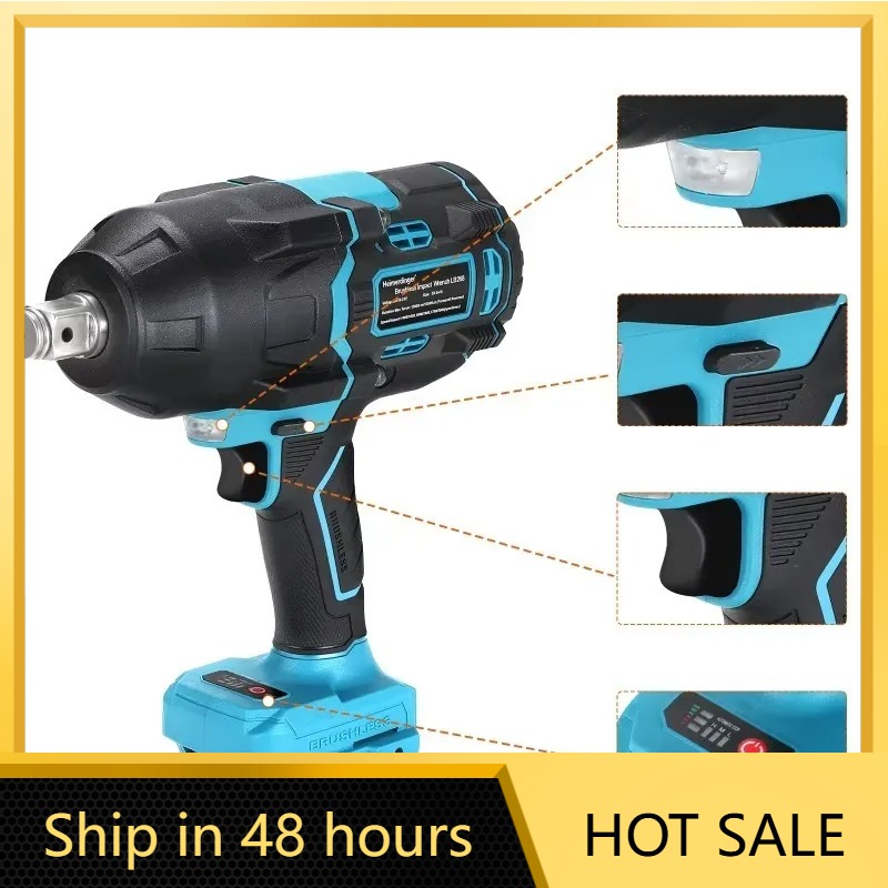 Torque Wrench - Heimerdinger 1600N Kablosuz Fırçasız Darbeli Anahtar