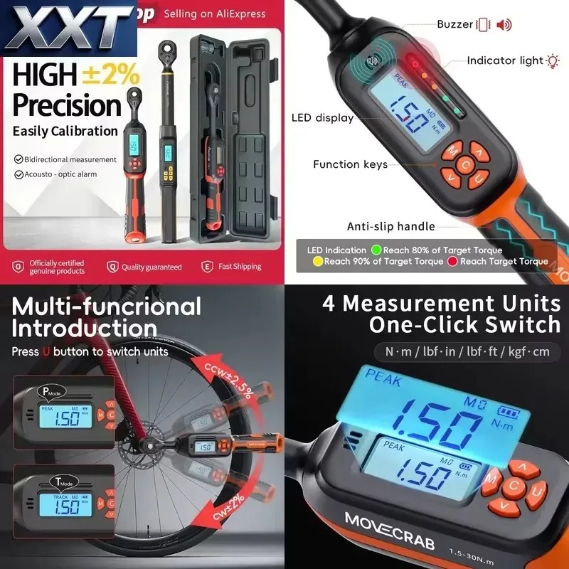 Torque Wrench - XXT Dijital Tork Anahtarı 1.5-340N.m %2